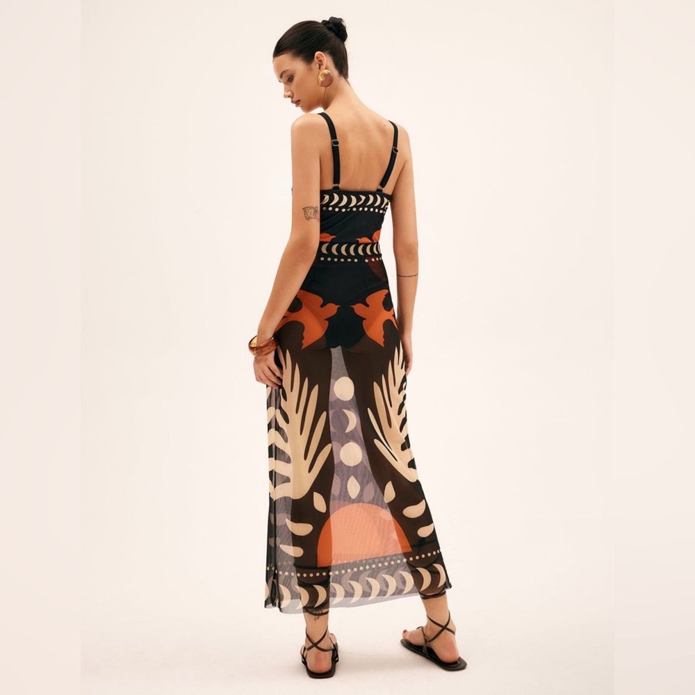 Commense Bird Print Cutout One-Piece Swimsuit AND COVERUP NWT - Picture 8 of 10
